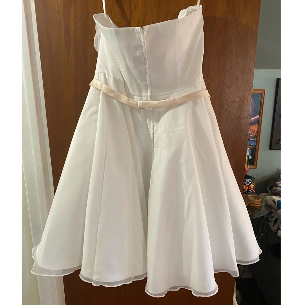 NWT Unique Vintage X Dolly Couture Strapless Tea Length Wedding / Prom Dress - Picture 10 of 16